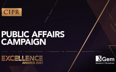 Tendo shortlisted for ‘Best Public Affairs’ campaign at CIPR excellence awards